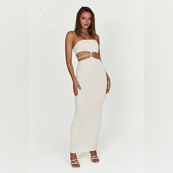 Meshki Billie Dress- Bone XS - Picture 5 of 7